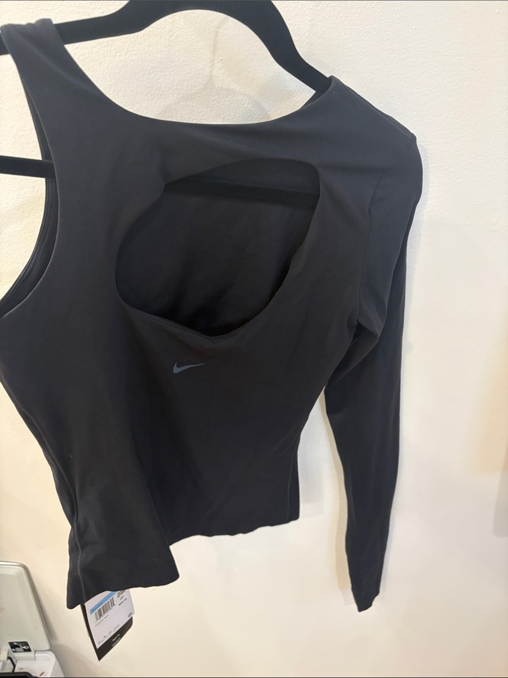 Nike Black Long-Sleeve Top with Back Cutout